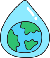 Earth day hand drawn illustration png