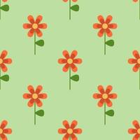 Vetor seamless pattern with scandinavian flowers. Cute design. vector