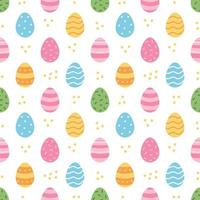 Vector seamless easter pattern. Cute background with easter eggs.