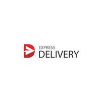 D logo delivery express letter icon symbo vector