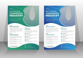 Abstract modern business flyer design and brochure cover page A4 size template vector