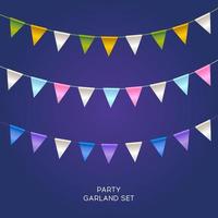 Party paper garland set vector