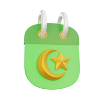 3d interpretazione calendario Ramadan icona png
