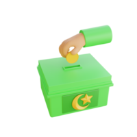 3d rendering hand gesture alms ramadan icon png