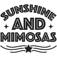 sunshine and mimosas vector