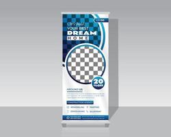 Real Estate Roll Up Banner Template vector
