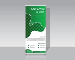 Nature Roll Up Banner vector