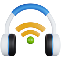 3D Icon Illustration Headphone Wireless png
