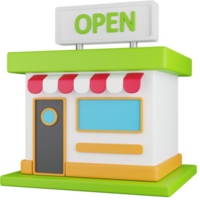 3D Icon Illustration Open Store png