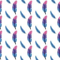 Birds feathers pattern. Feathers seamless pattern vector