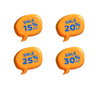 set bubble speech sale discount percentage png