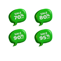 set bubble speech sale discount percentage png