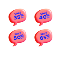 set bubble speech sale discount percentage png