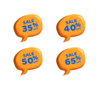 set bubble speech sale discount percentage png