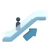 elektrisch Rolltreppe, Reise und Flughafen 3d Symbol png