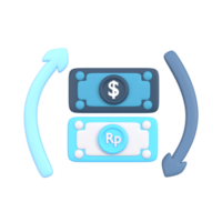 Money Exchange, Travel and airport 3d icon png