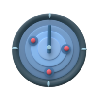 Radar Location, Travel and airport 3d icon png