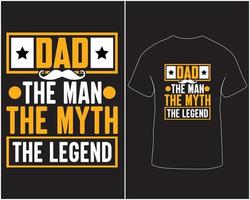 papá el hombre el mito el leyenda vector camiseta diseño Pro descargar