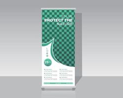 nature roll up banner vector