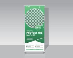 nature roll up banner vector