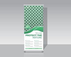 nature roll up banner vector