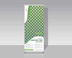 nature roll up banner vector