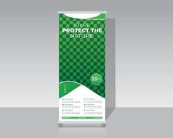 nature roll up banner vector