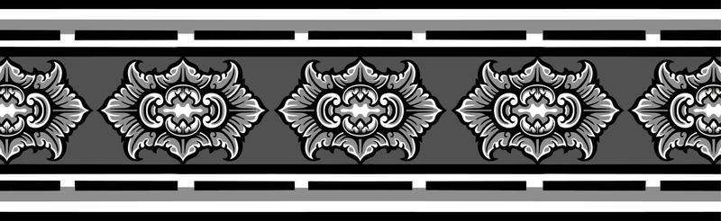 Line art of beautiful carved decorative ornament