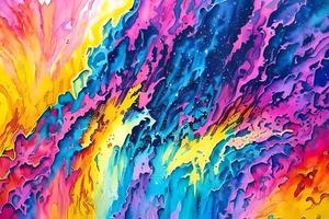 Water color or oil painting fine art illustration of abstract splash flame fire spray brush dropping artistic print digital art. photo