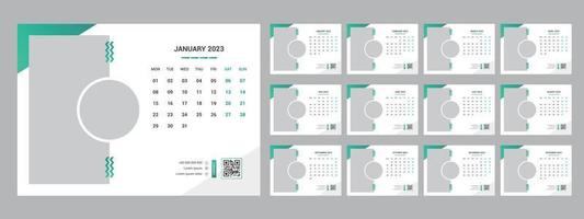 2024 calendar planner set for template corporate design week start on Sunday. vector