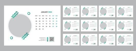 2024 calendar planner set for template corporate design week start on Sunday. vector