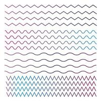 vector set with different lines in gradient color