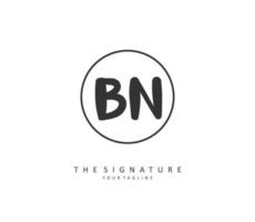 si norte bn inicial letra escritura y firma logo. un concepto escritura inicial logo con modelo elemento. vector