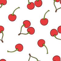 Seamless Pattern of Cherry vector