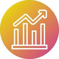 Bar graph Vector Icon Design Illustration