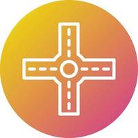 Crossroad Vector Icon Design Illustration