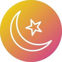 Crescent moon Vector Icon Design Illustration