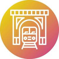 ilustración de diseño de icono de vector de túnel de tren