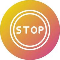 Stop Vector Icon Design Illustration