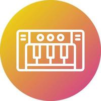 ilustración de diseño de icono de vector de piano