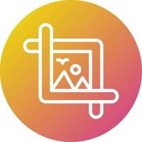 Crop tool Vector Icon Design Illustration