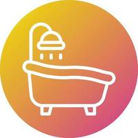 Ilustración de diseño de icono de vector de bañera de baño