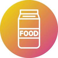 ilustración de diseño de icono de vector de paquete de alimentos