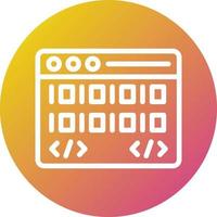 Ilustración de diseño de icono de vector de código binario
