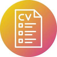 Cv Vector Icon Design Illustration