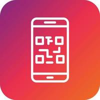 ilustración de diseño de icono de vector de código qr