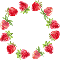 fraise couronne. aquarelle clipart png