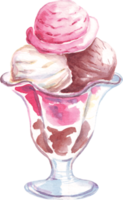 la glace crème. aquarelle clipart png