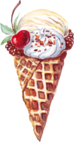 ghiaccio crema. acquerello clipart png