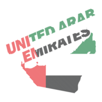 united arab emirates map and flag grid UAE country shape sample design-line png